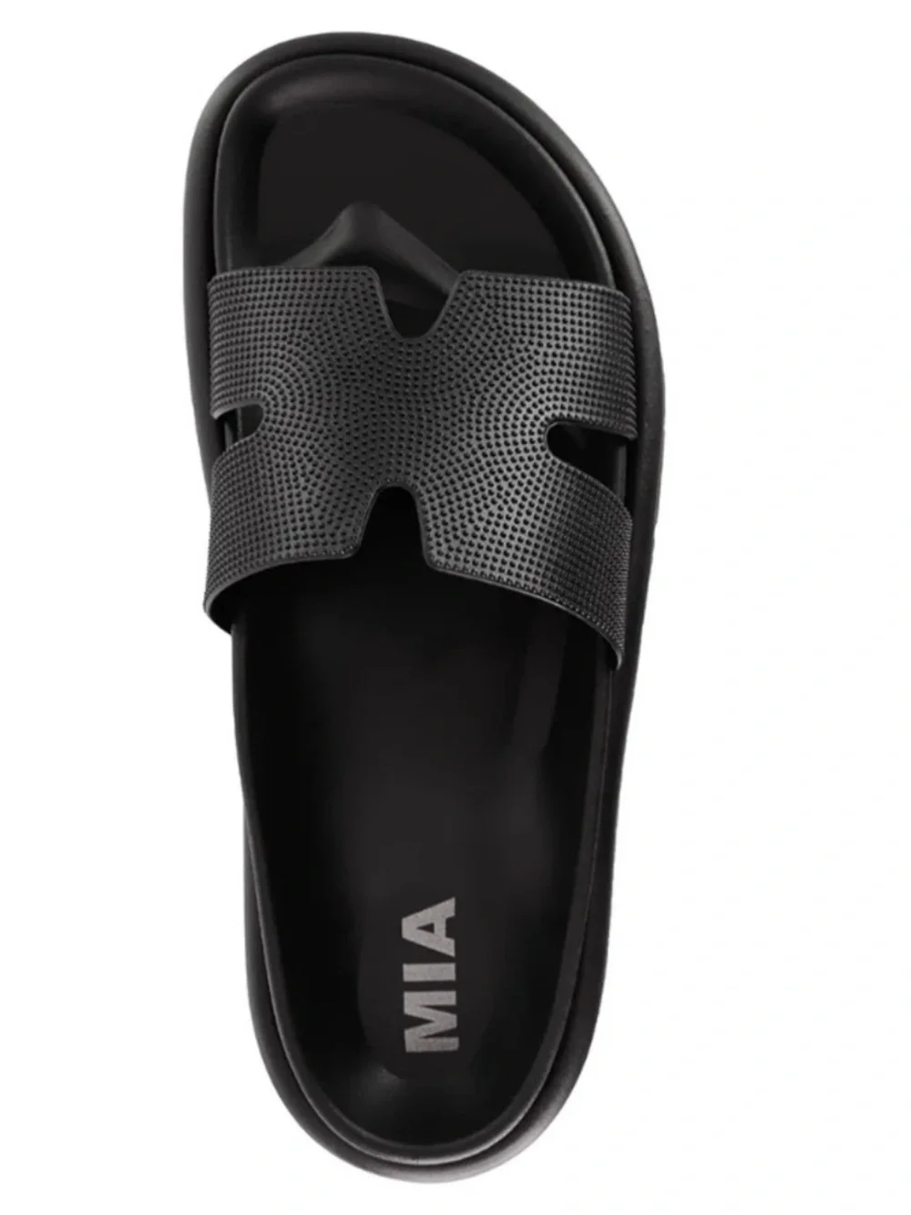MIA Bertini Slide Sandals Womens Size 6 In Black NWT